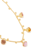 Lucce Necklace, Gold-Plated Metal & Glass Stones